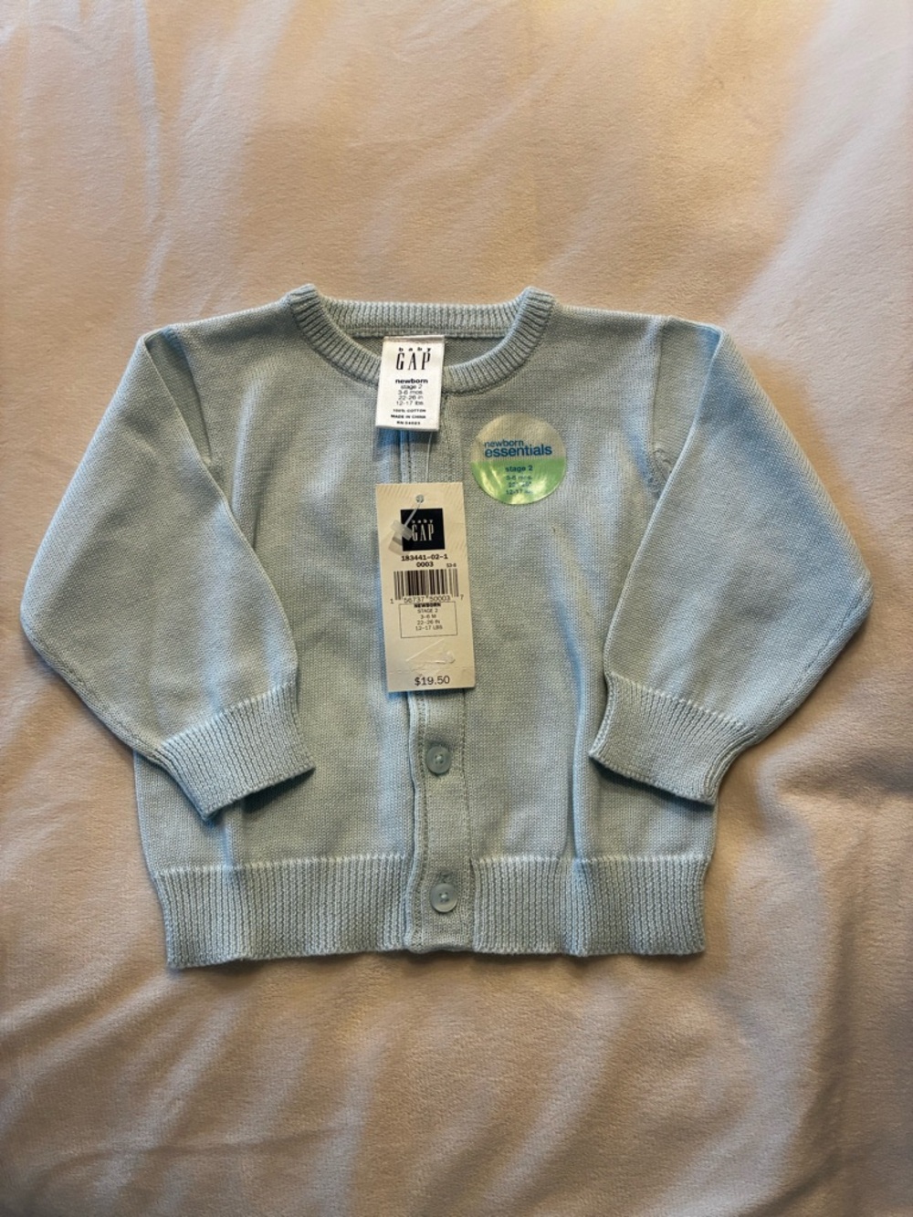 Baby GAP Light Blue unisex Knit Cardigan
